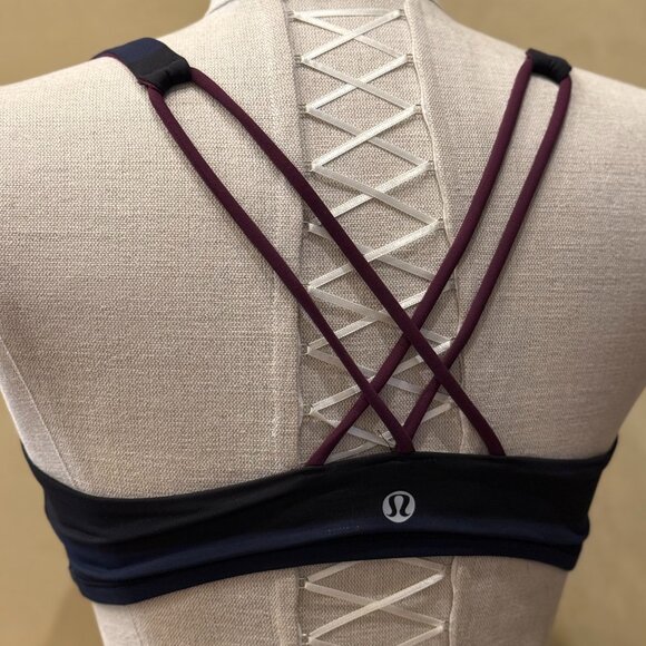 Lululemon Multicolored Striped Sports Bra, Size 4 - Picture 2 of 2